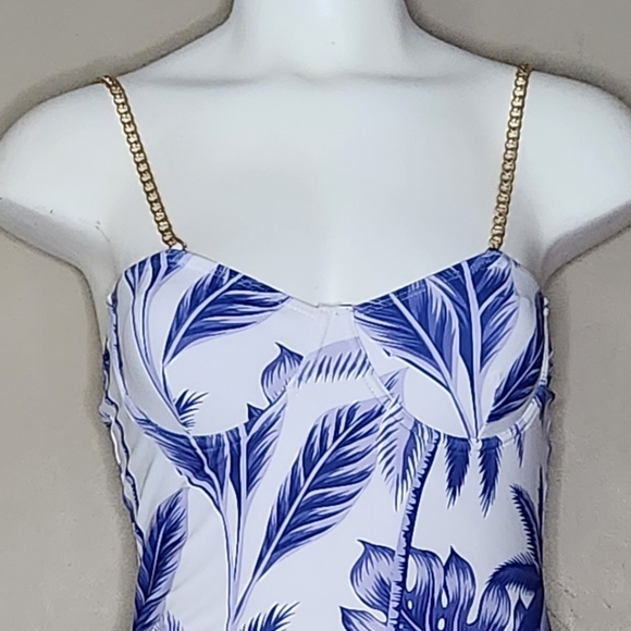 Shein Tropical Underwire Chain Strap Swimsuit - Size Small - Picture 2 of 15